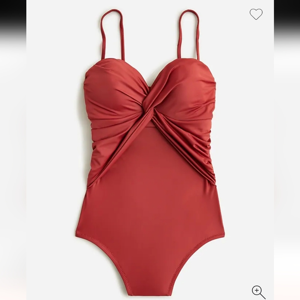 J Crew Twisted Bandeau Size 18 Swimsuit One Piece Warm Chimney